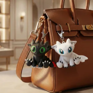 Combo Light Fury Toothless Keychains