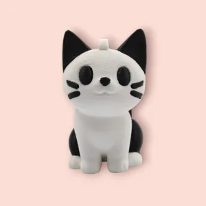 B&W Cat Keychains