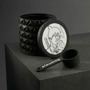 makima protein container + scoop gym keychain