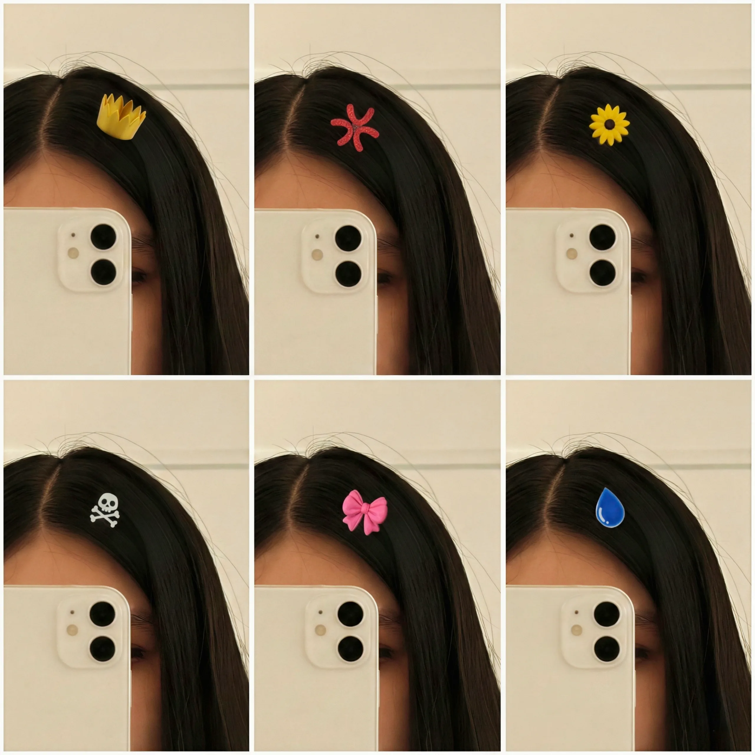 cute 6 hairclip set cute 6 hairclip set